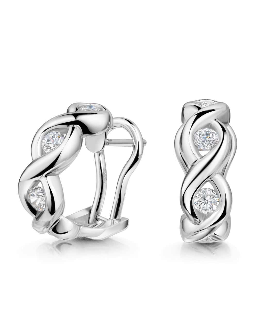 Clip-Stecker 925/- Silber rhodiniert