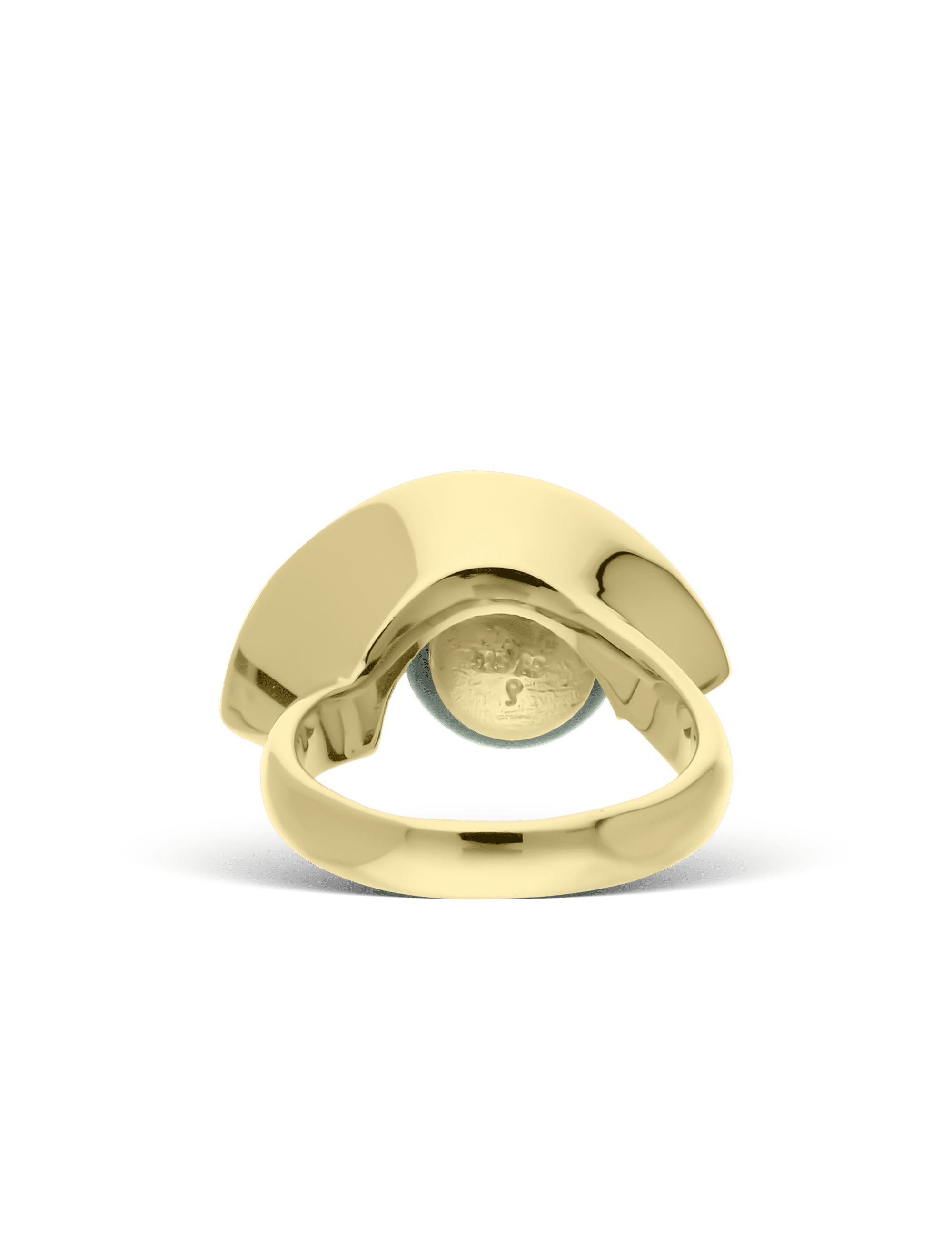 Ring, 925/- goldplattiert mit Perle 10mm