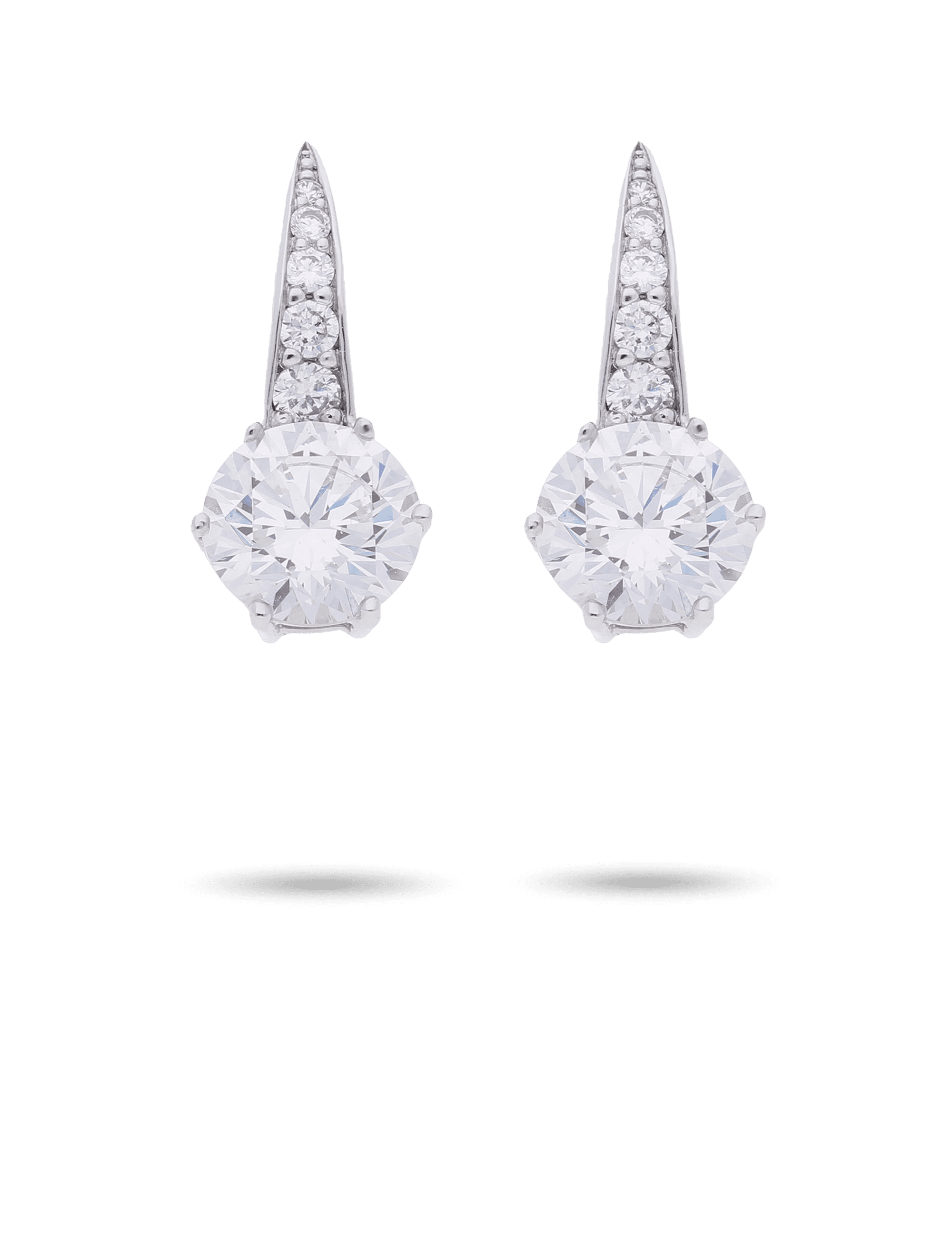 Ohrbrisur, 925/- Silber rhodiniert mit Zirkonia