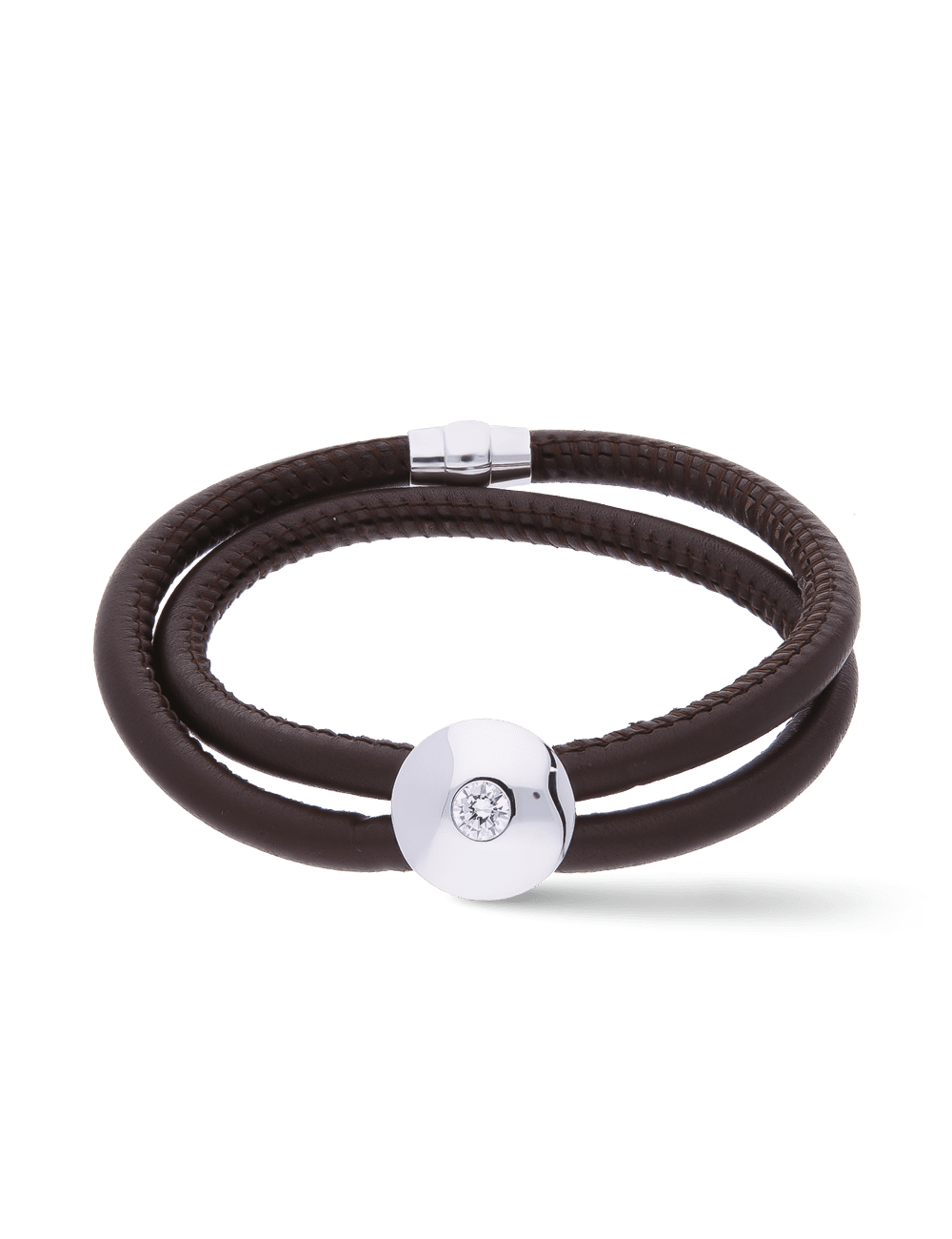 Lederarmband dunkelbraun 17cm