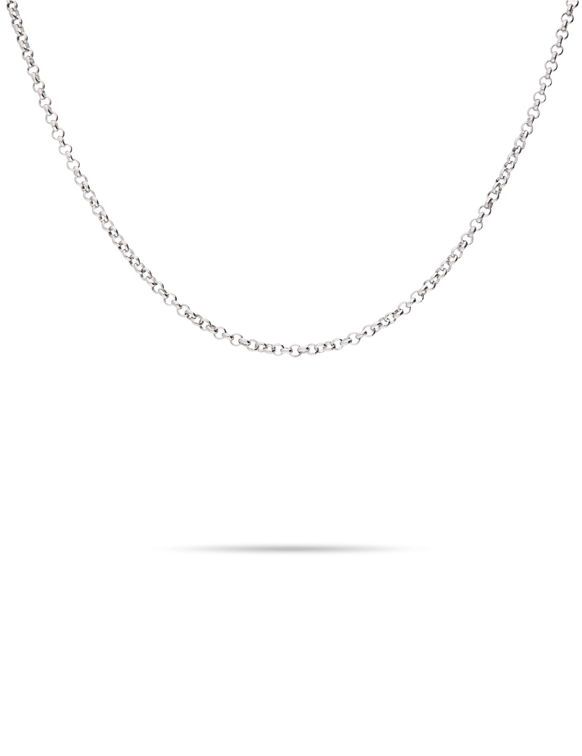 Erbskette 925/- Silber rhodiniert 45cm