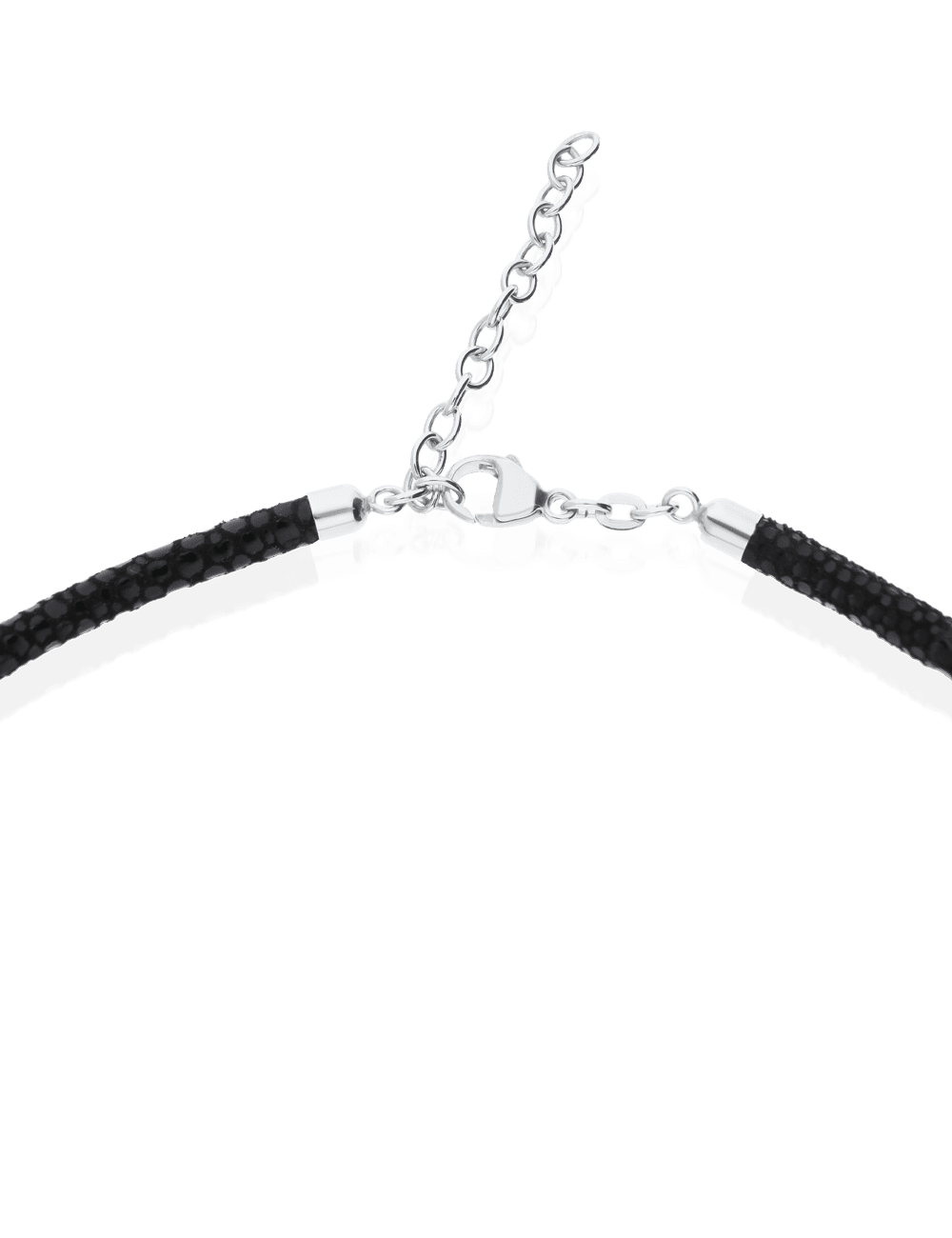 Rochenleder-Collier 45+5cm mit Silberanhänger
