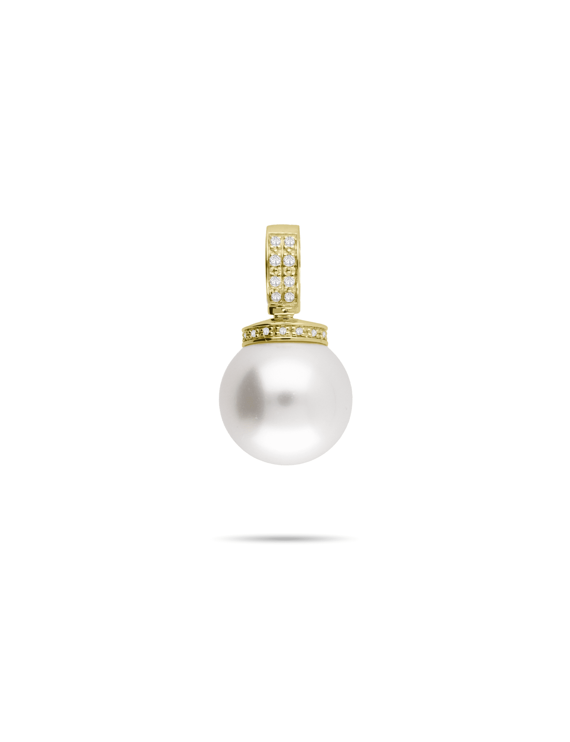 Anhänger 925/- Silber goldplattiert mit Perle weiss