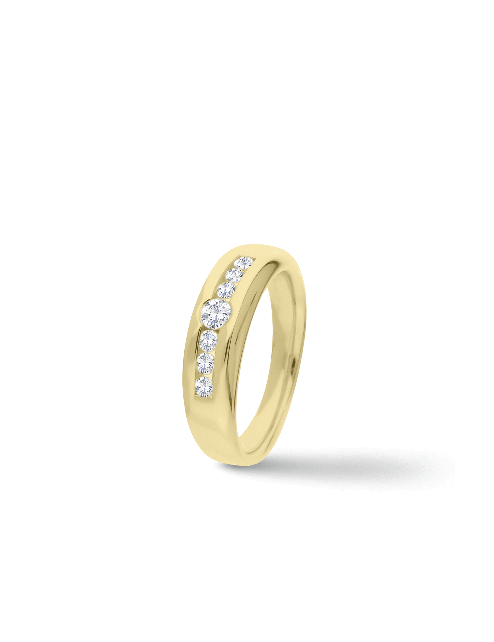 Premium Ring, 585/- Gelbgold mit Diamanten 0,45 Karat